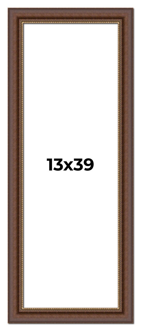 Panoramic Traditional Brown Picture Frame - UV Acrylic, Foam Board Backing, Hanging Hardware